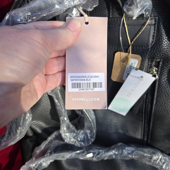 Fiorelli Prunella Black Pebble Backpack NWT Faux Leather - Picture 4 of 11